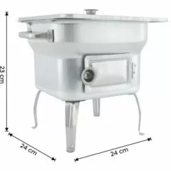 MEDIA WAVE STORE ® Petit Barbecue Fornacella En Tôle 25x25cm Avec Pièces Détachées Et Couvercle -France Barbecue Soldes Boutique 59227973 4