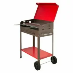 MEDIA WAVE STORE ® Barbecue CharbonVanessa Art. 501b Iron Red 35x50x80h Cm En Métal