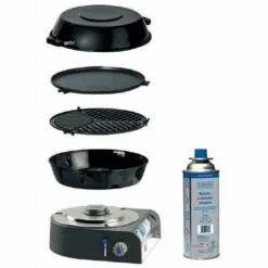 ANTARION Pack CADAC Barbecue Gaz Spécial Camping + Cartouche De Gaz 220g - Noir