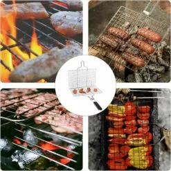 ZOLGINAH 1Pc Griller Panier Portable Pour Barbecue, Grand Grille Panier Rôti Pour Poisson, Légumes, Steak, Crevettes, Saucisses Avec Poignée Amovible Et Sac De Transport Facile,Couleur Argent, 32 X 22cm 11 ZOLGINAH 1Pc Griller Panier Portable Pour Barbecue, Grand Grille Panier Rôti Pour Poisson, Légumes, Steak, Crevettes, Saucisses Avec Poignée Amovible Et Sac De Transport Facile,Couleur Argent, 32 X 22cm -France Barbecue Soldes Boutique 59344196 5