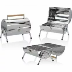 BBQ Collection Barbecue Au Charbon De Bois - Cylindre - Chrome