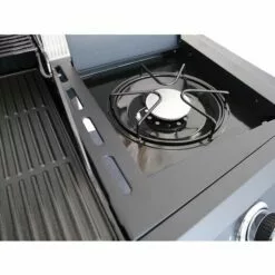 Barbecue à Gaz Soleto 3 Brûleurs + 1 Brûleur Latéral - Jardideco - Noir -France Barbecue Soldes Boutique 59591208 4