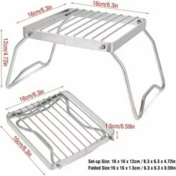 MACARON Gril De Barbecue Pliable Gril Au Charbon De Bois Pliant Léger Portable En Acier Inoxydable Pour Pique-nique Randonnée Camping - Argent LO-Ron -France Barbecue Soldes Boutique 59727369 2