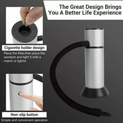 GALOZZOIT Fumeur Portable Infusion Fumée Fraîche Pour Améliorer Le Goût Smoke Fumeur Pistolet à Viande Fumeur Pistolet Portatif Avec Des Copeaux De Bois Pour La Nourriture, La Viande, Les Fromages -France Barbecue Soldes Boutique 59853987 3