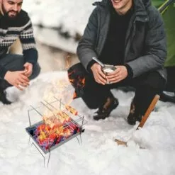 TANCYCO Gril Extérieur En Acier Inoxydable Grille De Barbecue Portable Grille De Barbecue Gril à Charbon Pour Camping En Plein Air Pique-nique,,Type B --- Avec Filet à Mailles Et Clip De Filet -France Barbecue Soldes Boutique 59953430 4