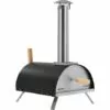 GIGA Four à Pizza Extérieur, Four à Bois Pizza En Acier Inoxydable Pour Jardin / Terrasse, Poêle à Granulés Charbon De Pizza Avec Pierre à Pizza De 13 Pouces + Thermomètre Intégré + Pelle à Pizza - Noir -France Barbecue Soldes Boutique 60073590 1