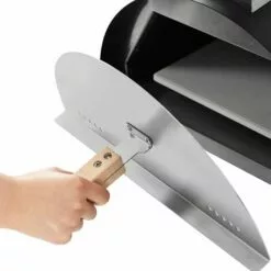 GIGA Four à Pizza Extérieur, Four à Bois Pizza En Acier Inoxydable Pour Jardin / Terrasse, Poêle à Granulés Charbon De Pizza Avec Pierre à Pizza De 13 Pouces + Thermomètre Intégré + Pelle à Pizza - Noir -France Barbecue Soldes Boutique 60073590 2