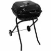7HOUSE Barbecue De Carbone Pliante Et Portable Avec Roues Tamarit Noires 47x52x87cm 7habre -France Barbecue Soldes Boutique 60089417 1