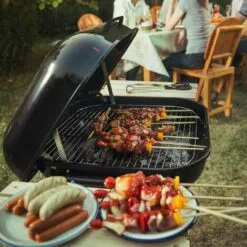 7HOUSE Barbecue De Carbone Pliante Et Portable Avec Roues Tamarit Noires 47x52x87cm 7habre -France Barbecue Soldes Boutique 60089417 5