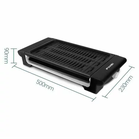 FIMEI Grille Electrique Barbecue De Table Puissance 1400W Sans Fumée,Température Réglable,Bac à Eau, Noir 50 Cm X 9 Cm X 23 Cm 7 FIMEI Grille Electrique Barbecue De Table Puissance 1400W Sans Fumée,Température Réglable,Bac à Eau, Noir 50 Cm X 9 Cm X 23 Cm – Image 5