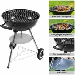 PESCE Barbecues à Charbon Barbecue Rond Gril Barbecue Charbon De Bois En Plein Air Camping Voyage Barbecues Et Fumoirs 47 X 49 X 80 Cm -France Barbecue Soldes Boutique 60170000 5
