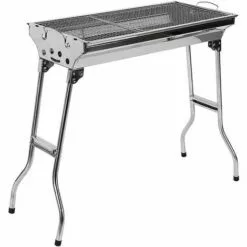 PESCE Barbecue à Charbon En Acier Inoxydable, Gril Pliant Portable, Gril Sur Pied, Barbecue Pour Le Camping,les Fêtes Et Les Festivals, Barbecue Portable, Barbecue De Jardin, 5-10 Personnes(73*33.5*70cm)