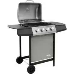 Topdeal Barbecue Gril à Gaz Avec 4 Brûleurs Noir Et Argenté FF48547_FR -France Barbecue Soldes Boutique 60371974 5