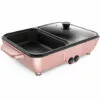 TANCYCO Poêle à Griller électrique 2 Vitesses Domestique Multifonctionnel Petit 2L Hot Pot Barbecue One Pot 1200W Haute Puissance Dortoir Mini Barbecue Machine,Rose,Prise UE -France Barbecue Soldes Boutique 60432515 1