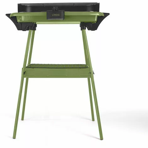 LIVOO Barbecue électrique D'intérieur Sur Pieds 2en1 2000W Vert Kaki - Vert 4 LIVOO Barbecue électrique D'intérieur Sur Pieds 2en1 2000W Vert Kaki - Vert – Image 2