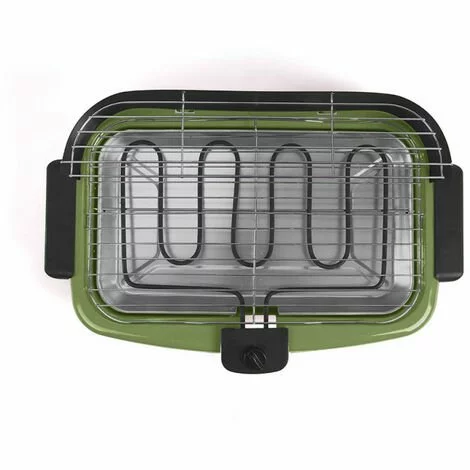 LIVOO Barbecue électrique D'intérieur Sur Pieds 2en1 2000W Vert Kaki - Vert 5 LIVOO Barbecue électrique D'intérieur Sur Pieds 2en1 2000W Vert Kaki - Vert – Image 3