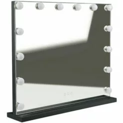 DYHF Miroir De Courtoisie Hollywood Miroir 62*52cm Maquillage Miroir Maquillage Lumineux Led 14 Ampoules 3 Couleurs Luminosité Ajustables - Blanc -France Barbecue Soldes Boutique 61354746 3