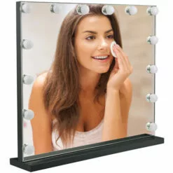 DYHF Miroir De Courtoisie Hollywood Miroir 62*52cm Maquillage Miroir Maquillage Lumineux Led 14 Ampoules 3 Couleurs Luminosité Ajustables - Blanc -France Barbecue Soldes Boutique 61354746 5