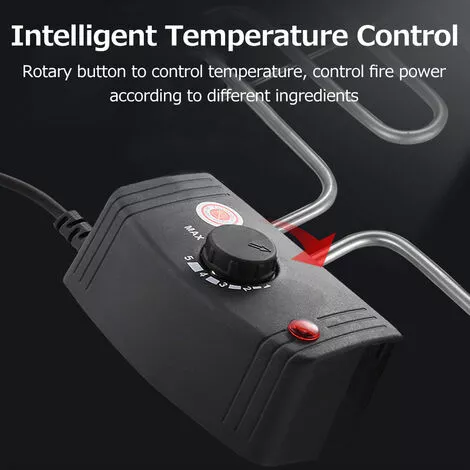 TANCYCO Gril électrique Ménage En Acier Inoxydable Fonction Multiple 2000W Haute Puissance 50-350℃ Plaque De Cuisson électrique Portable Extérieure Barbecue Brochettes Grill 7 TANCYCO Gril électrique Ménage En Acier Inoxydable Fonction Multiple 2000W Haute Puissance 50-350℃ Plaque De Cuisson électrique Portable Extérieure Barbecue Brochettes Grill – Image 5