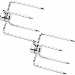 MEZHENG 2 Pcs Fourchette Tourne Broche Fourchette à Barbecue Pour Rôtissoire à Gril Outil Pour Barbecue