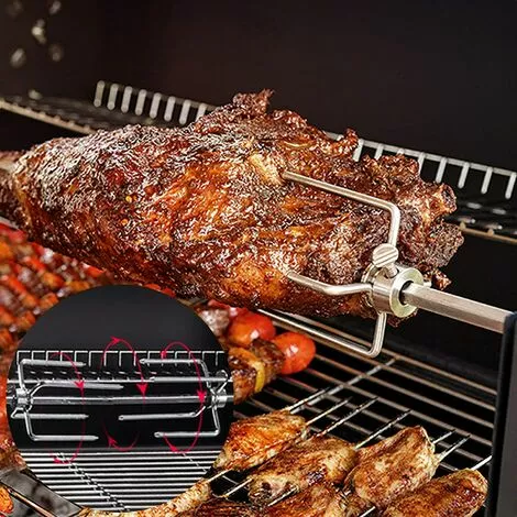 MEZHENG 2 Pcs Fourchette Tourne Broche Fourchette à Barbecue Pour Rôtissoire à Gril Outil Pour Barbecue 4 MEZHENG 2 Pcs Fourchette Tourne Broche Fourchette à Barbecue Pour Rôtissoire à Gril Outil Pour Barbecue – Image 2