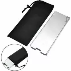 CLEGGFR Wind Protection Réchaud à Gaz Pliable En Aluminium Protection Contre Le Vent Réchaud De Camping Avec 10 Lattes En Aluminium, Protection Légère Et Pliable Contre Le Vent, Pare-vent Pour Réchaud De Camping Grill Extérieur -France Barbecue Soldes Boutique 63822286 3