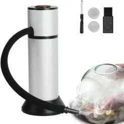 HEGUYEY Fumeur Portable Infusion Fumée Fraîche Pour Améliorer Le Goût Smoke Fumeur Pistolet à Viande Fumeur Pistolet Portatif Avec Des Copeaux De Bois Pour La Nourriture, La Viande, Les Fromages