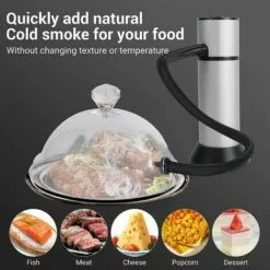 HEGUYEY Fumeur Portable Infusion Fumée Fraîche Pour Améliorer Le Goût Smoke Fumeur Pistolet à Viande Fumeur Pistolet Portatif Avec Des Copeaux De Bois Pour La Nourriture, La Viande, Les Fromages 10 HEGUYEY Fumeur Portable Infusion Fumée Fraîche Pour Améliorer Le Goût Smoke Fumeur Pistolet à Viande Fumeur Pistolet Portatif Avec Des Copeaux De Bois Pour La Nourriture, La Viande, Les Fromages -France Barbecue Soldes Boutique 64047512 4