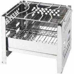 BF Gril Extérieur En Acier Inoxydable, Gril Pliable à Levage Réglable, Gril Portable (maille Courbée)