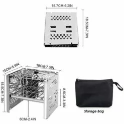 BF Gril Extérieur En Acier Inoxydable, Gril Pliable à Levage Réglable, Gril Portable (maille Courbée) -France Barbecue Soldes Boutique 64387283 3