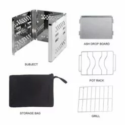 BF Gril Extérieur En Acier Inoxydable, Gril Pliable à Levage Réglable, Gril Portable (maille Courbée) -France Barbecue Soldes Boutique 64387283 5