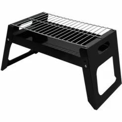 BDD Mini Gril Portatif De Camping Avec Le Camping Extérieur De Poêle à Bois De Filet De Barbecue