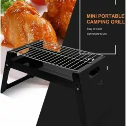 BDD Mini Gril Portatif De Camping Avec Le Camping Extérieur De Poêle à Bois De Filet De Barbecue -France Barbecue Soldes Boutique 65376388 4