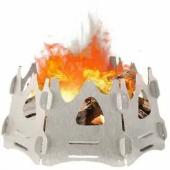 BDD Mini Réchaud De Camping Réglable, Réchaud De Randonnée Pliant Portable Pour La Cuisine En Plein Air Pique-nique Réchaud à Bois Pliable