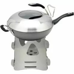 BDD Réchaud à Bois Réchaud De Camping Barbecue Grill Réchaud Portable En Acier Inoxydable (1 Pièces, Argent) -France Barbecue Soldes Boutique 65377513 3