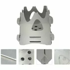 BDD Réchaud à Bois Réchaud De Camping Barbecue Grill Réchaud Portable En Acier Inoxydable (1 Pièces, Argent) -France Barbecue Soldes Boutique 65377513 4