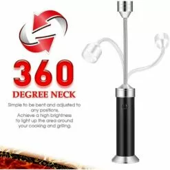 OSQI 3 Pièces Grill Barbecue Lumière Base Magnétique Led Lumière De Barbecue Lumière De Barbecue Réglable Avec Lampe De Gril à 360 Degrés Pour Grillades En Plein Air Et Barbecue, Noir -France Barbecue Soldes Boutique 65503693 4