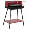 BRICOMARTEAU Barbecue à Charbon Sur Pied DKD Home Decor Rouge Acier (53 X 37 X 80 Cm)