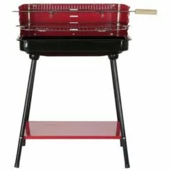 BRICOMARTEAU Barbecue à Charbon Sur Pied DKD Home Decor Rouge Acier (53 X 37 X 80 Cm) -France Barbecue Soldes Boutique 65935869 3