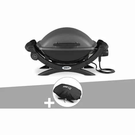 Barbecue électrique Q 1400 + Housse - Weber - Noir -France Barbecue Soldes Boutique 6634979 1