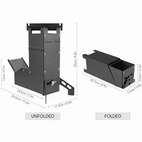 HELLO KITTY BAIN Poêle à Bois Pliant Portatif En Acier Inoxydable De Poêle à Fusée En Titane Noir 4 HELLO KITTY BAIN Poêle à Bois Pliant Portatif En Acier Inoxydable De Poêle à Fusée En Titane Noir – Image 2