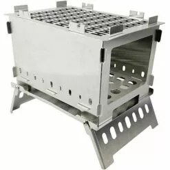 HELLO KITTY BAIN 1 Set Réchaud De Camping Portable En Acier Inoxydable Poêle à Bois Poêle Bbq Grill