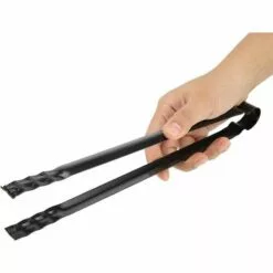 30cm Pince à Charbon Multifonctionnelle Pince à Barbecue En Métal Outil De Service Au Charbon De Bois Avec Poignée Isolée Pour Utilisation De Pique-Nique Au Barbecue En Plein Air Noir -Adélala