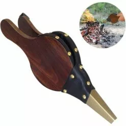Soufflets De CheminéE Soufflet CheminéE Barbecue Soufflerie D'air En Bois Soufflets Suspendus Utilisé Pour Faire Un Feu Pour CheminéE Et Barbecue Au Charbon De Bois De Camping En Plein Air Brun Foncé 39x17cm -Adélala -France Barbecue Soldes Boutique 66384917 2