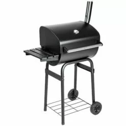 TECTAKE Barbecue Multifonctions, Grill, Fumoir Avec Thermomètre 48 Cm X 85 Cm X 123 Cm Noir - Noir