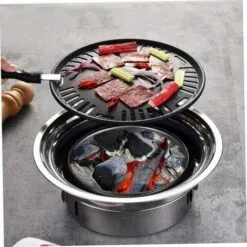 OCXIN Barbecue à Charbon De Bois Rond Portable Ménage Camping Gril Poêle Avec Barbecue Filet Ménage Jardin Fournitures -France Barbecue Soldes Boutique 66998362 5