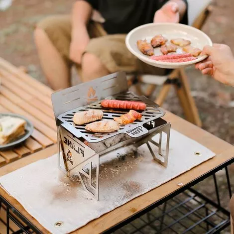 LIFCAUSAL Camping En Plein Air Poêles Amovibles Four En Acier Inoxydable Portable Pique-nique Multifonctionnel BBQ Accessoire De Cuisson Four à Bois Poêle à Bois En Acier Inoxydable 7 LIFCAUSAL Camping En Plein Air Poêles Amovibles Four En Acier Inoxydable Portable Pique-nique Multifonctionnel BBQ Accessoire De Cuisson Four à Bois Poêle à Bois En Acier Inoxydable – Image 5