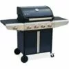 ALICE'S GARDEN Barbecue Au Gaz - Bazin Gris Anthracite - Cuisine Extérieure 5 Brûleurs Dont 1 Feu Latéral Avec Tablettes Et Thermomètre. Rangement. Roues - Noir -France Barbecue Soldes Boutique 7263635 1