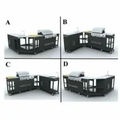 VidaXL Cuisine Extérieur Complète Missouri - Noir -France Barbecue Soldes Boutique 734328 4