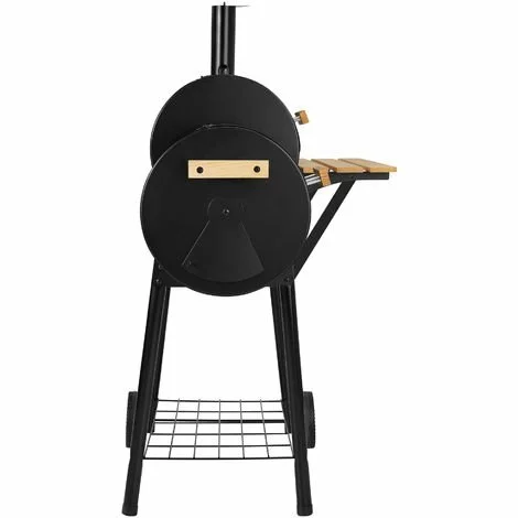 TECTAKE Barbecue, Grill, Fumoir, Smoker Américain XXL Avec Thermomètre De Température - Charbon De Bois - Noir 6 TECTAKE Barbecue, Grill, Fumoir, Smoker Américain XXL Avec Thermomètre De Température - Charbon De Bois - Noir – Image 4